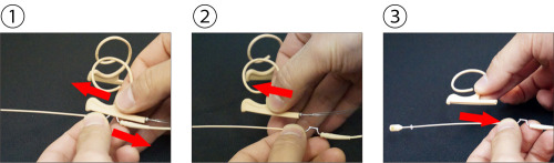 イヤーフック交換方法