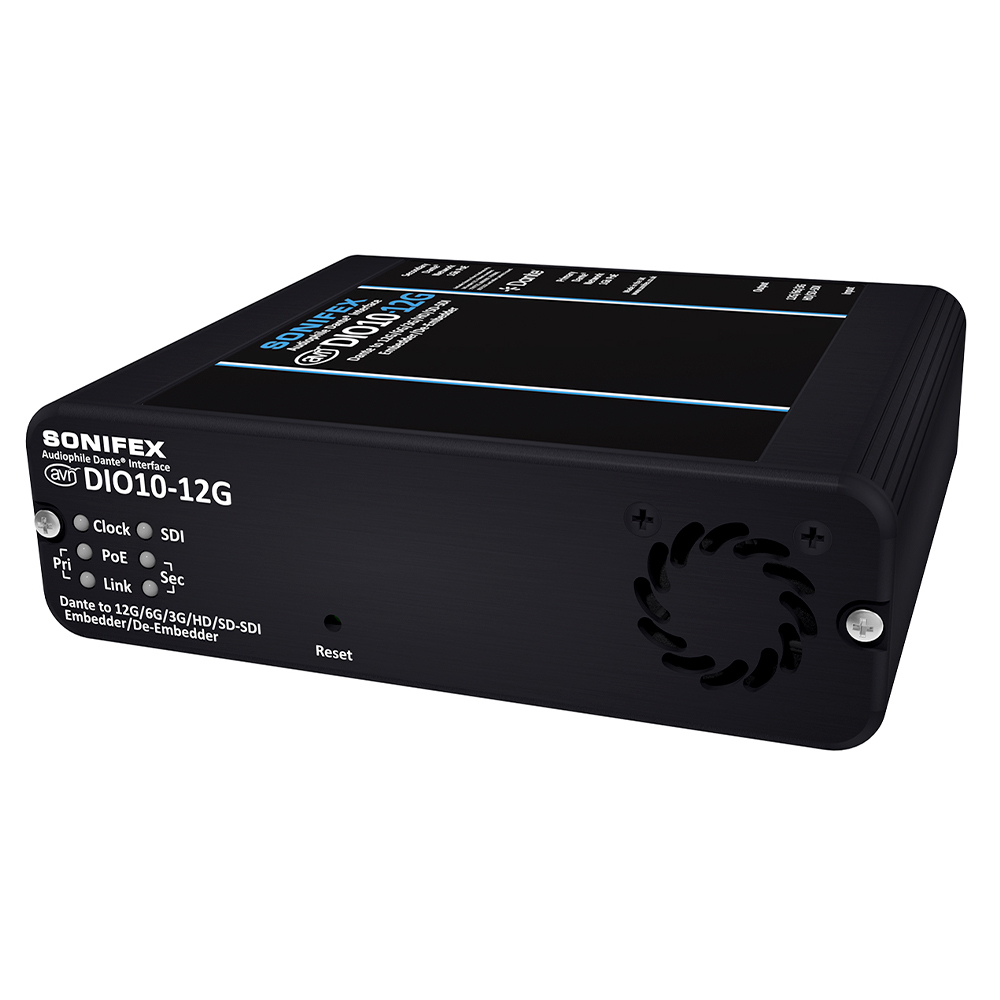 AVN-DIO10-12G　Dante®対応 12G/6G/3G/HD-SD-SDI エンベデッダー / ディエンベデッダー
