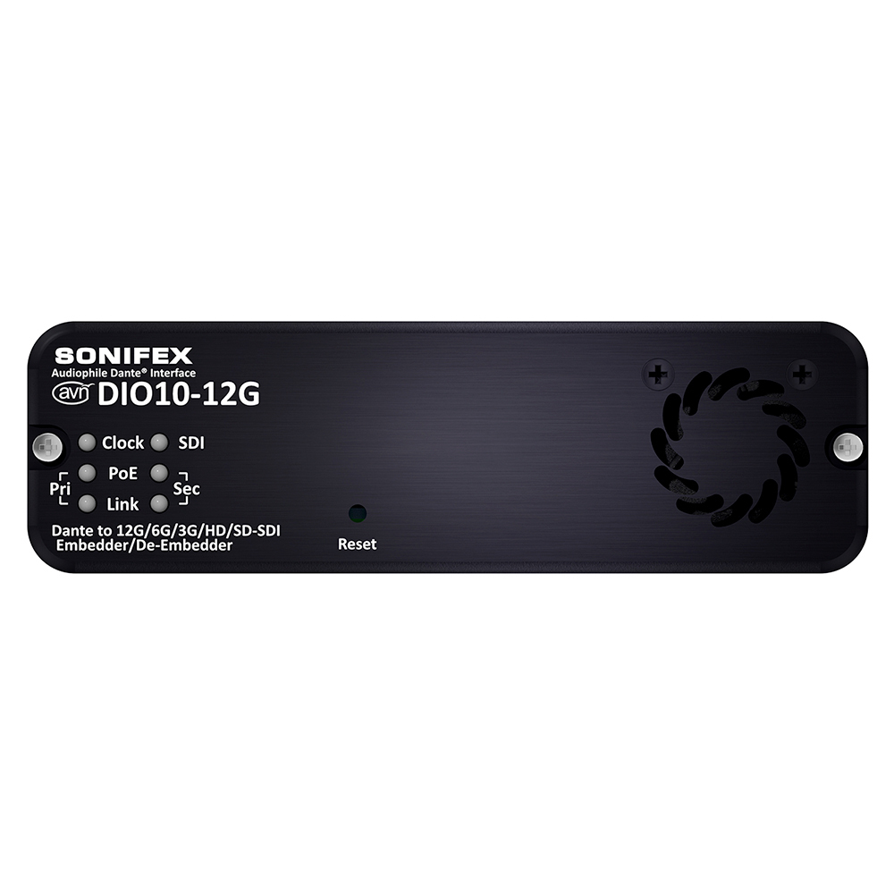 AVN-DIO10-12G　Dante®対応 12G/6G/3G/HD-SD-SDI エンベデッダー / ディエンベデッダー